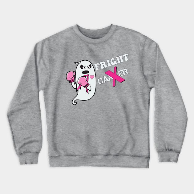 Breast Cancer Awareness Fright Cancer Crewneck Sweatshirt by tamdevo1